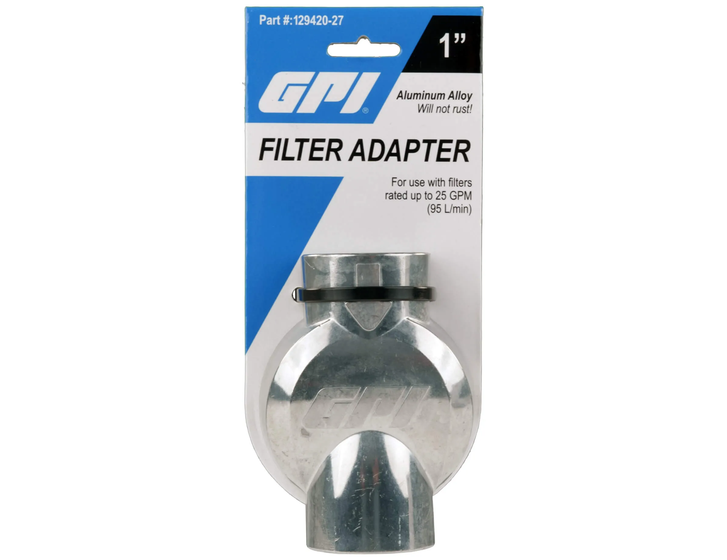 1-inch NPT, 18 GPM Filter Aluminum Adapter