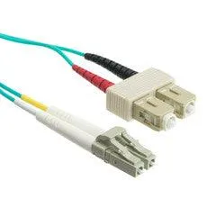 10 Gigabit Aqua LC/SC OM3 Multimode Duplex Fiber Optic Cable, 50/125, 20 meter (65.6 foot)