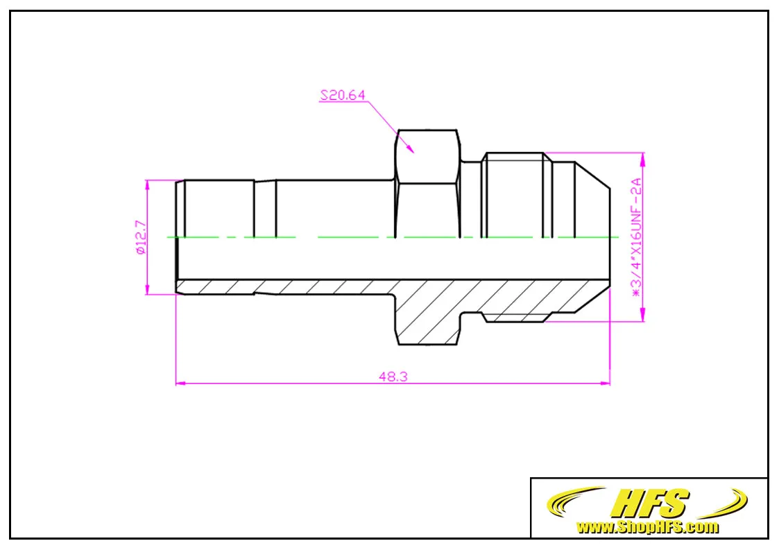 1/2" OD Tube Stub x 1/2" Male JIC Adapter Stainless Steel 316