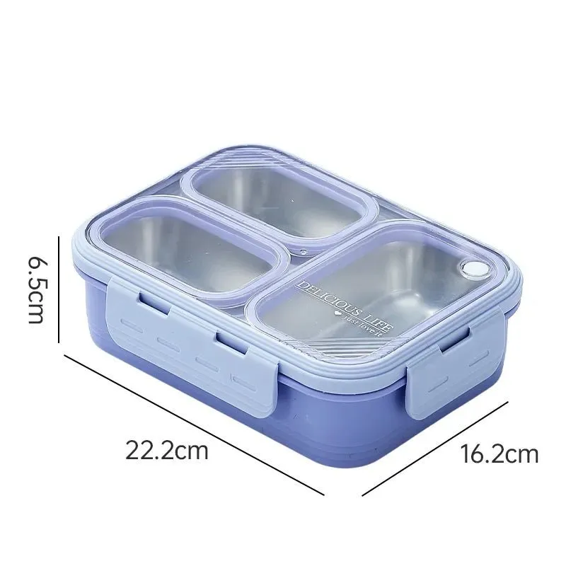 3-Compartment Bento Lunch Box (620ml)