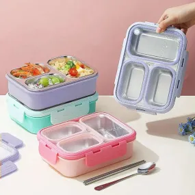 3-Compartment Bento Lunch Box (620ml)