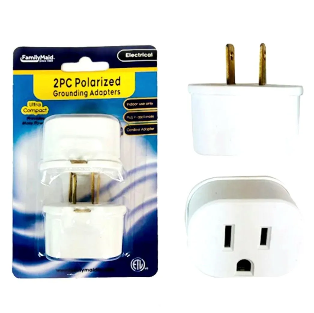 3-in-1 Outlet Wall Adapter and Polarized Ground Adapter