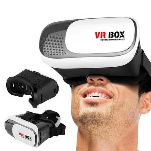 3D VR BOX Virtual Reality Headset Glasses Anti-Radiation Adjustable Screen Headband Latest VR Box for All Android & Iphone for Movies, Gaming Etc