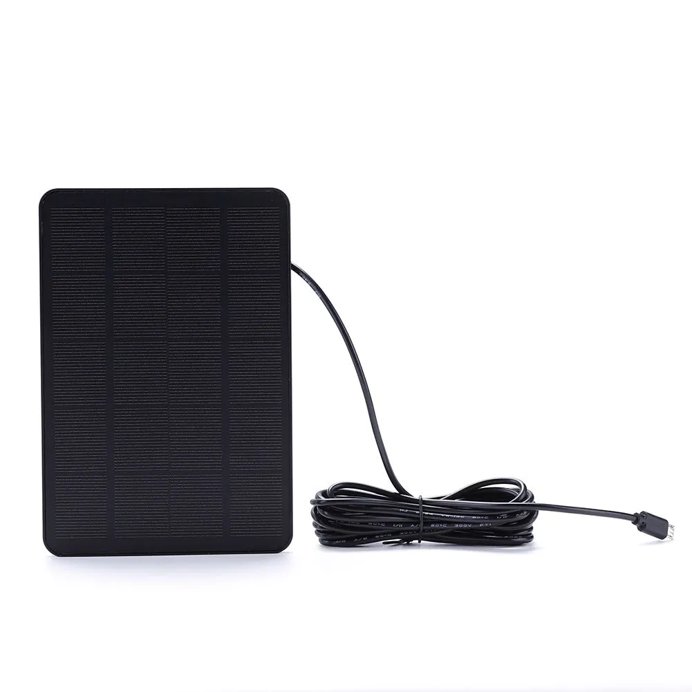 5W Solar Panel for Wireless Outdoor Camera-Black