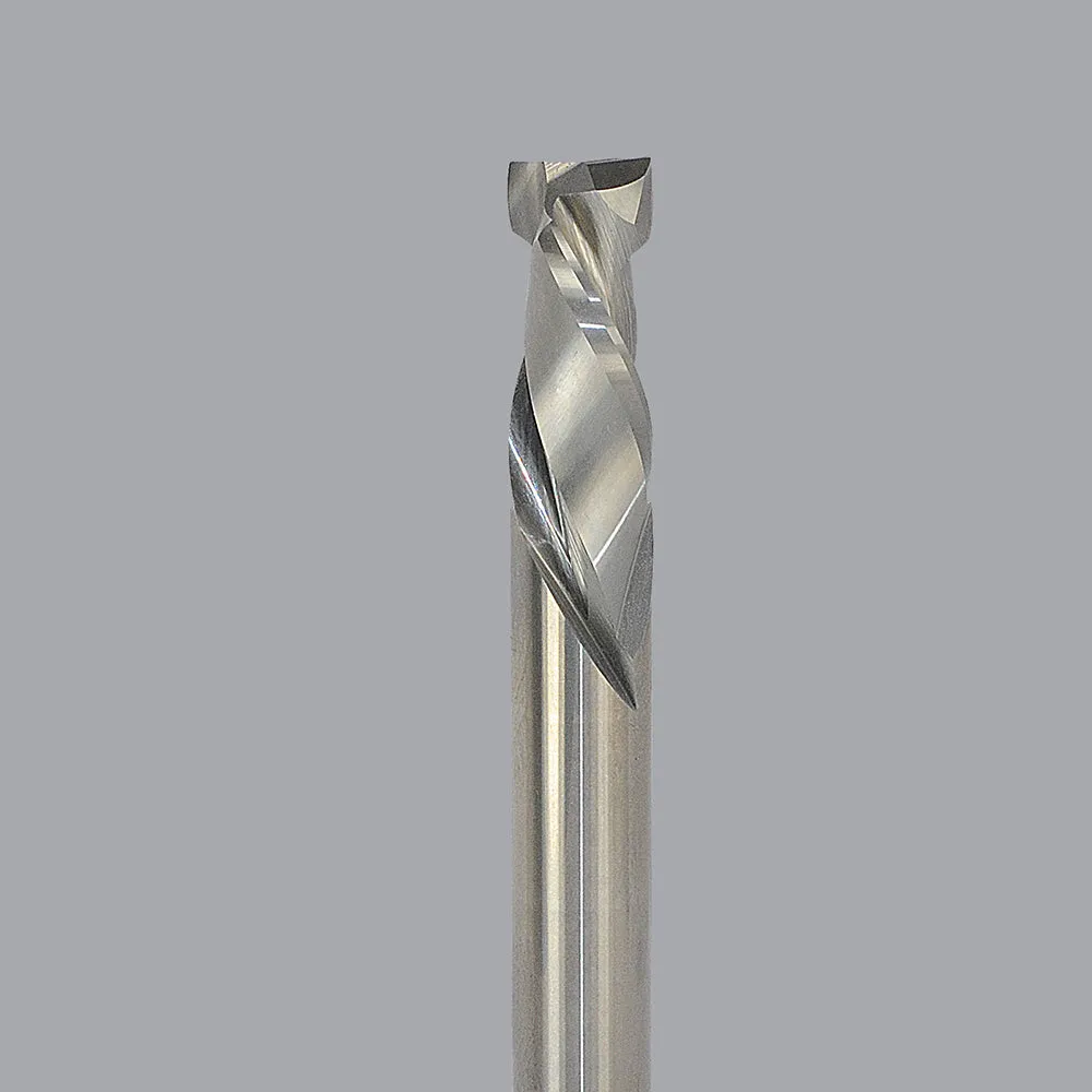 60-163MW, 0.5" Dia, 0.875" LOC, 0.5" Shank Dia, 3" OAL, 2 Flute Max Wear Compression Router Bit