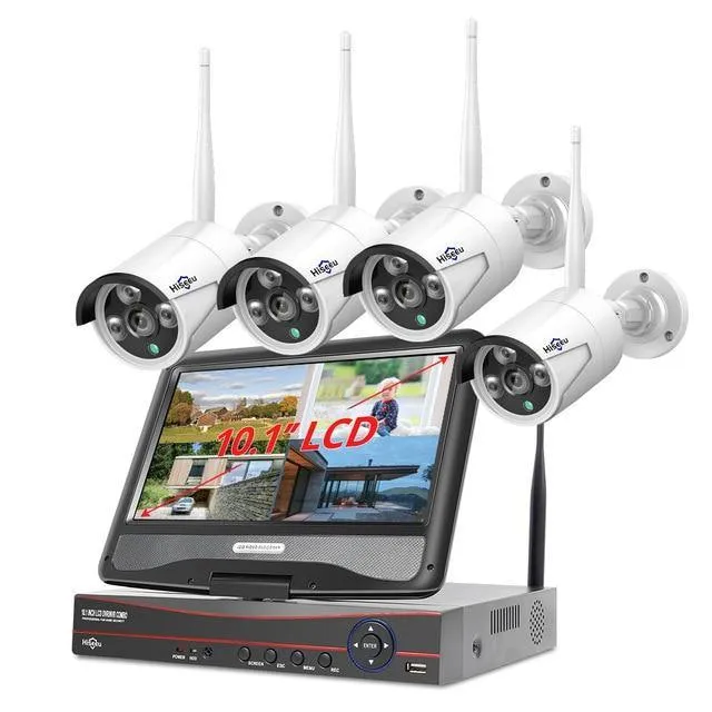 8CH Wireless 1536P 1080P Video Camera Surveillance LCD Monitor Kit