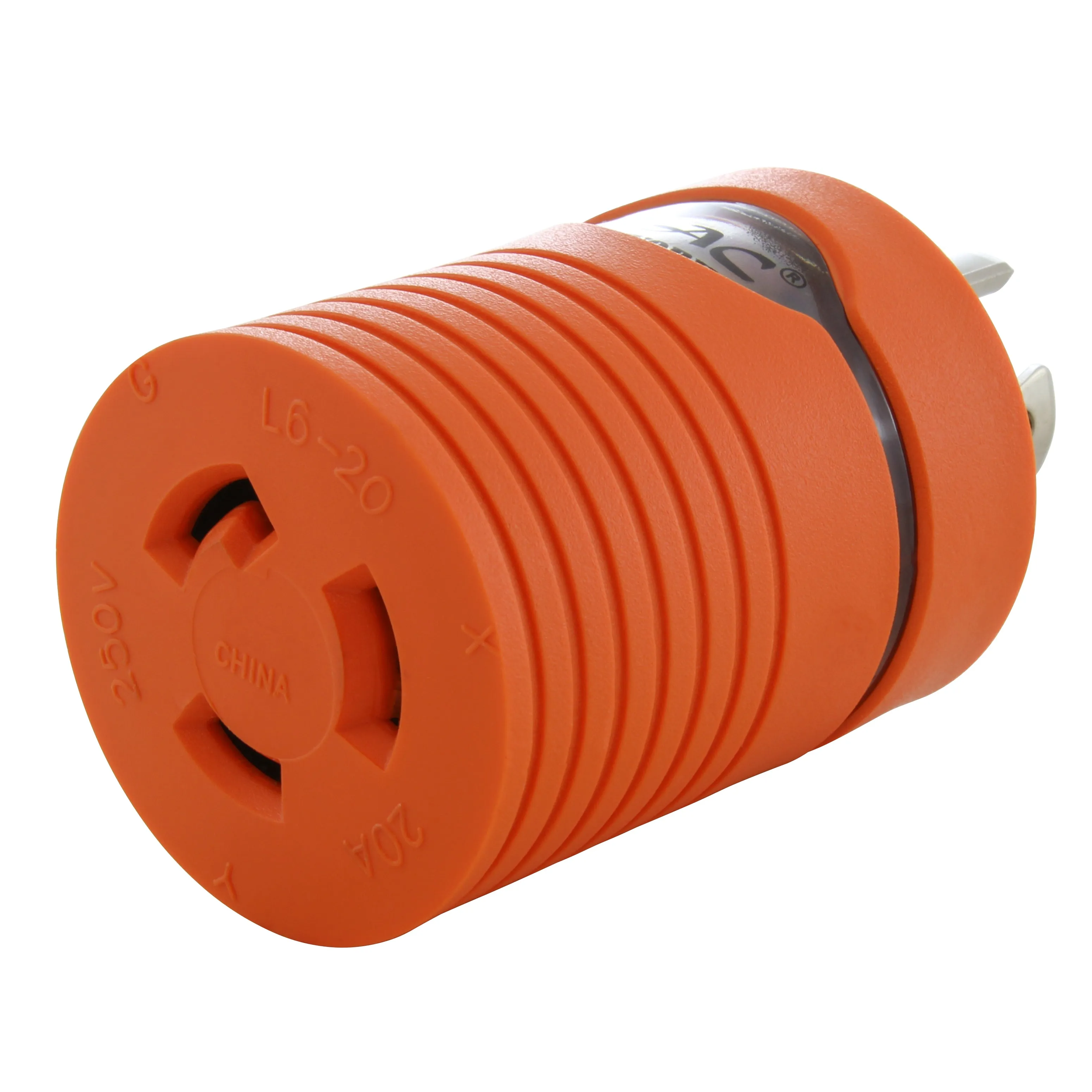 AC WORKS® [ADL1430L620] 30A 125/250V NEMA L14-30P Locking Plug to L6-20R 20A 250V Locking Connector