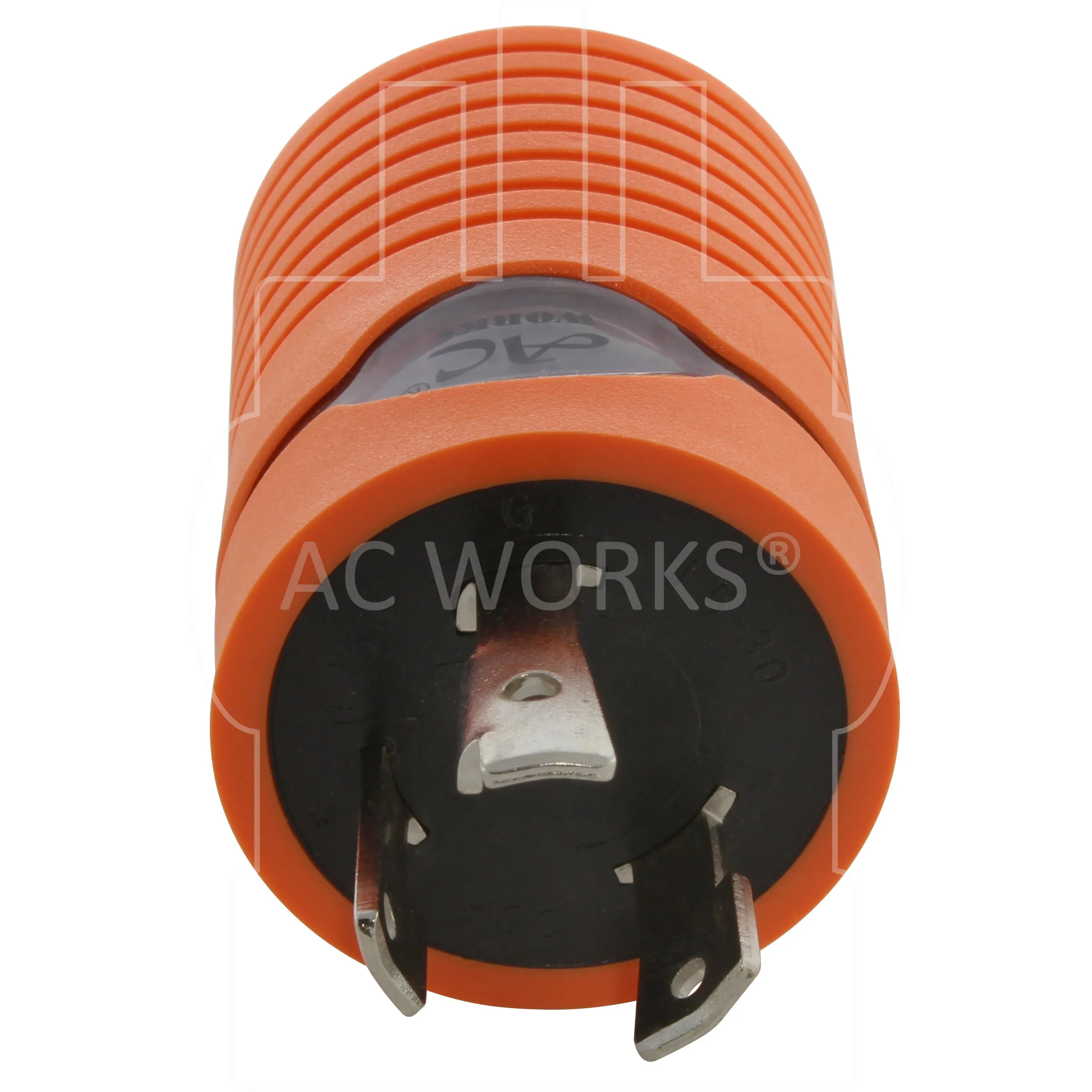 AC WORKS® [ADL530520] Adapter L5-30P 30A 125V Plug to 5-15/20R 15/20A Household T-Blade Connector with cCSAus Approval