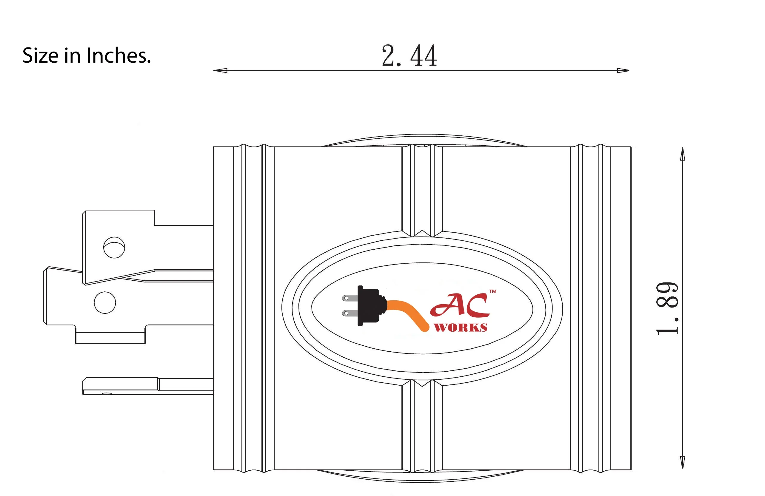 AC WORKS® [ADL530L520] Locking Adapter L5-30P 30A 125V Locking Plug - L5-20R 20Amp 3-Prong Connector