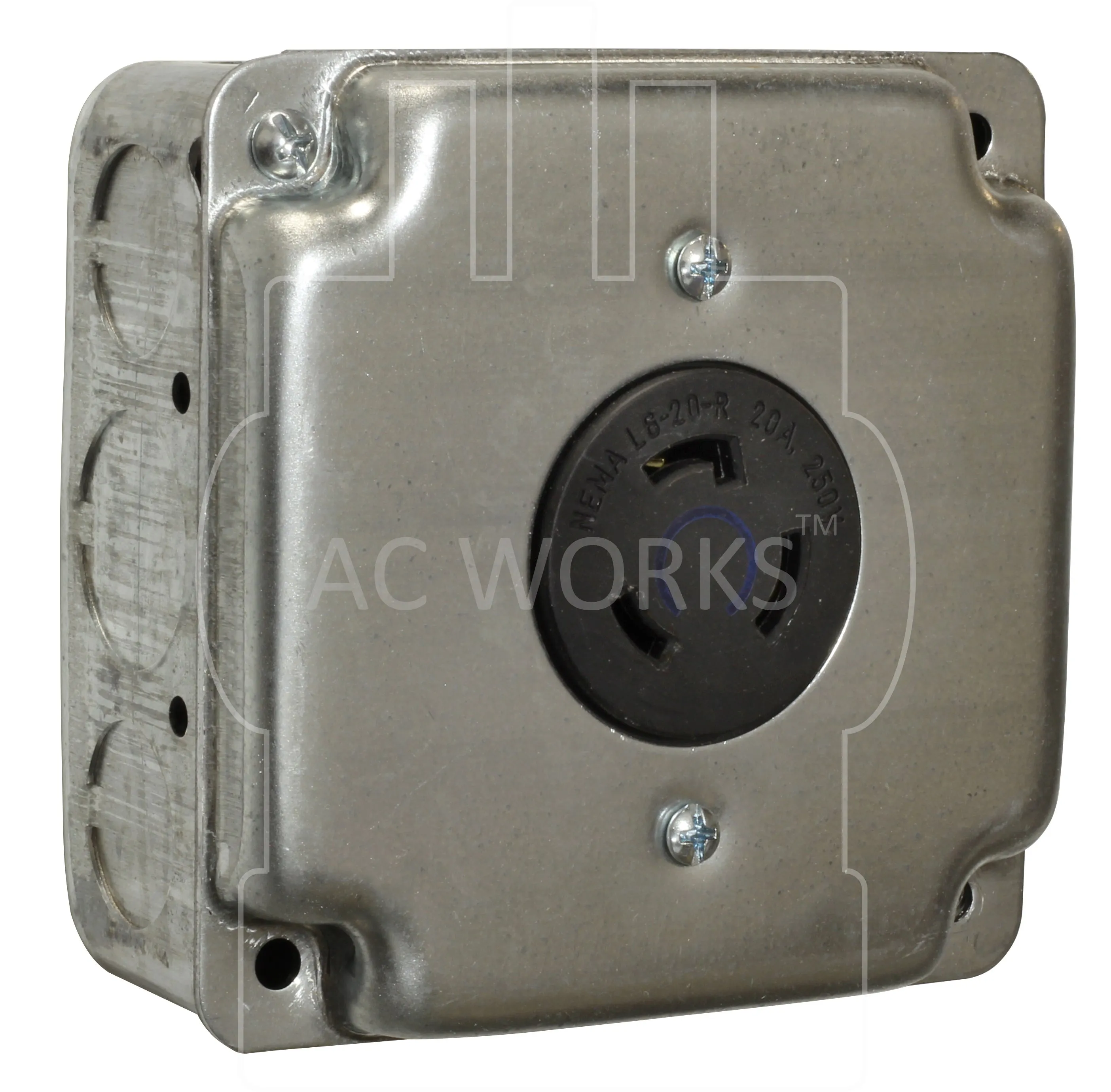 AC WORKS® [ADL620L1420] Adapter L6-20P 20A 250V Locking Plug to 4-Prong 20A L14-20R Connector