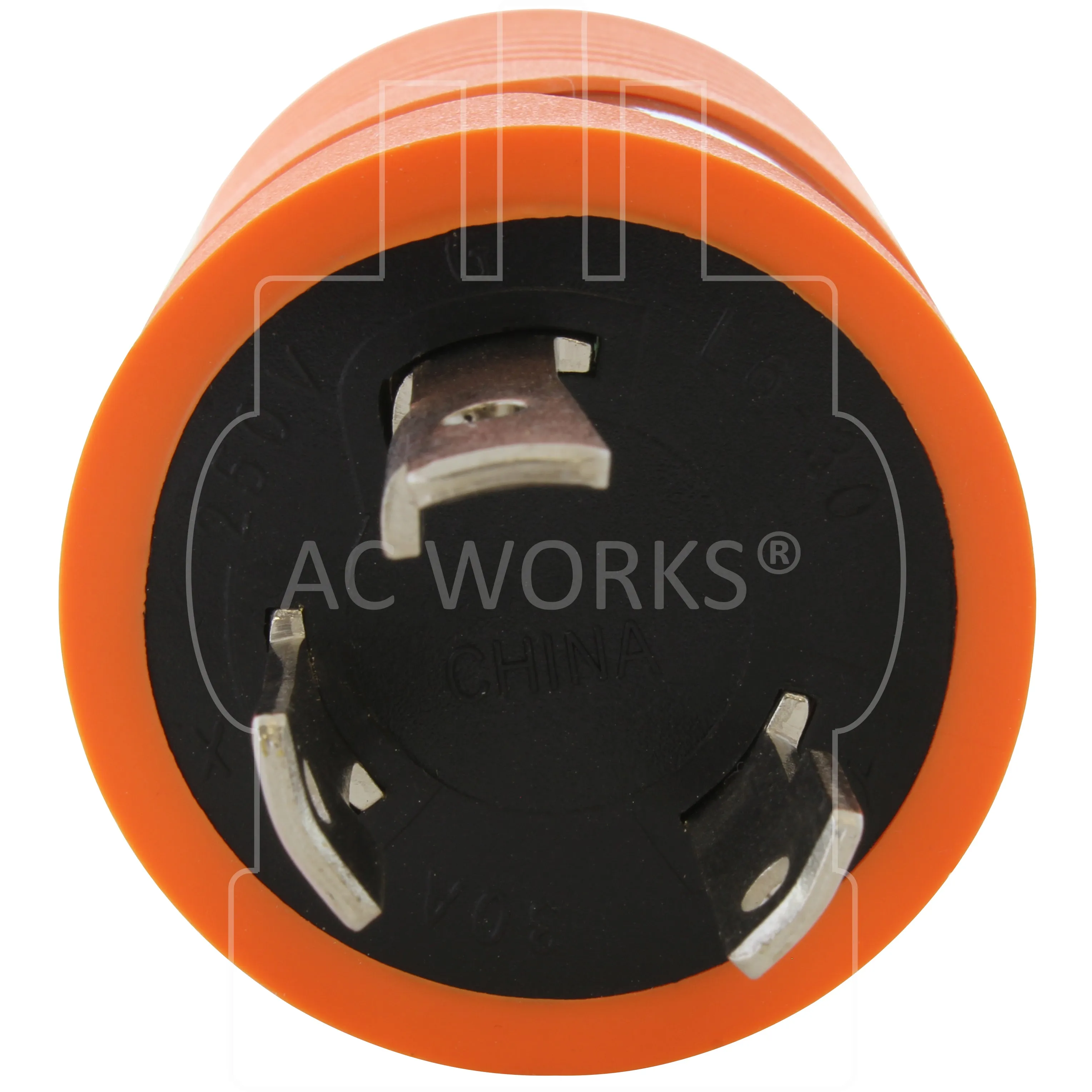 AC WORKS® [ADL630L1430] Locking Adapter L6-30P 30A 250V Locking Plug to 4-Prong 30A L14-30R