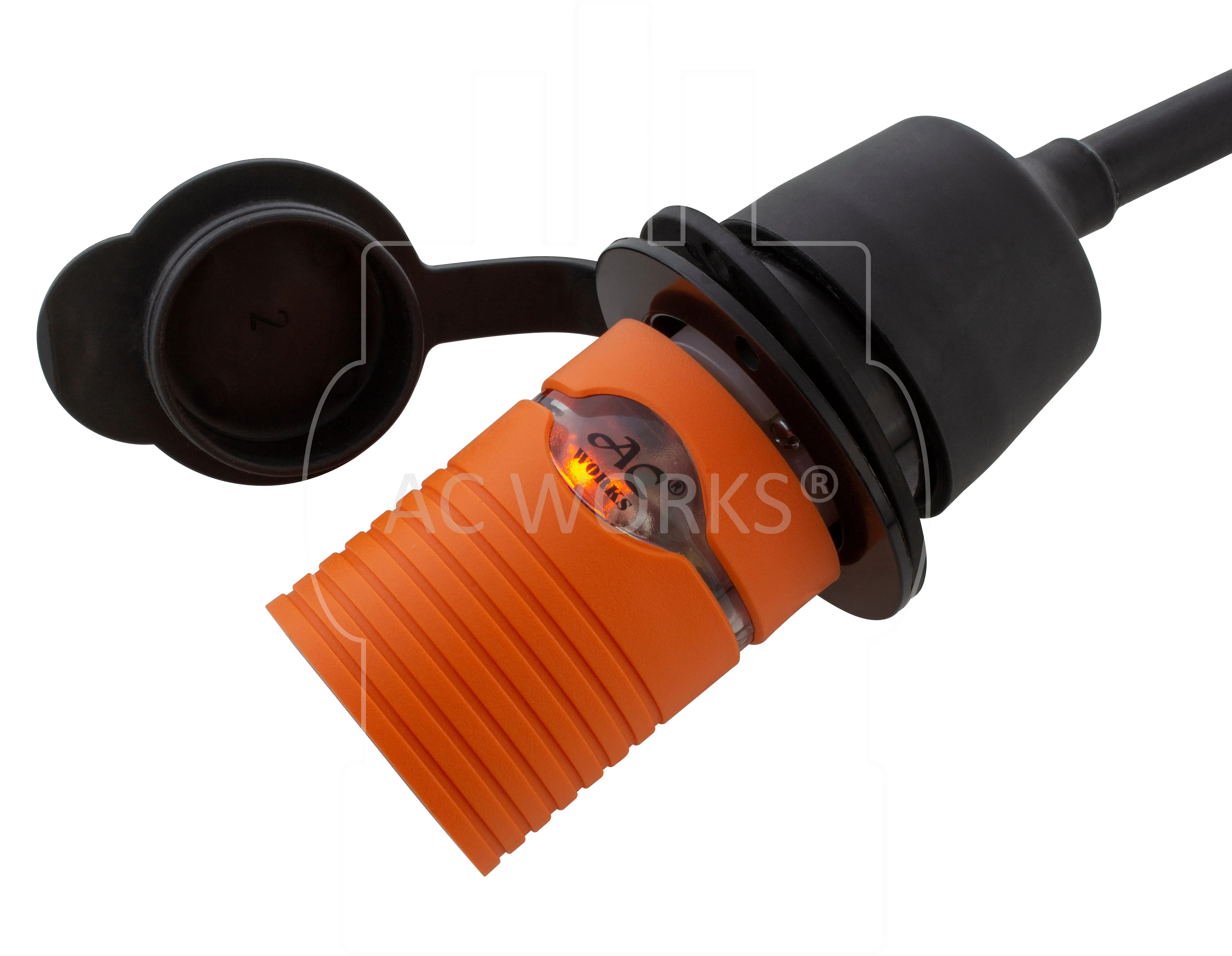 AC WORKS® [ADL630L1430] Locking Adapter L6-30P 30A 250V Locking Plug to 4-Prong 30A L14-30R