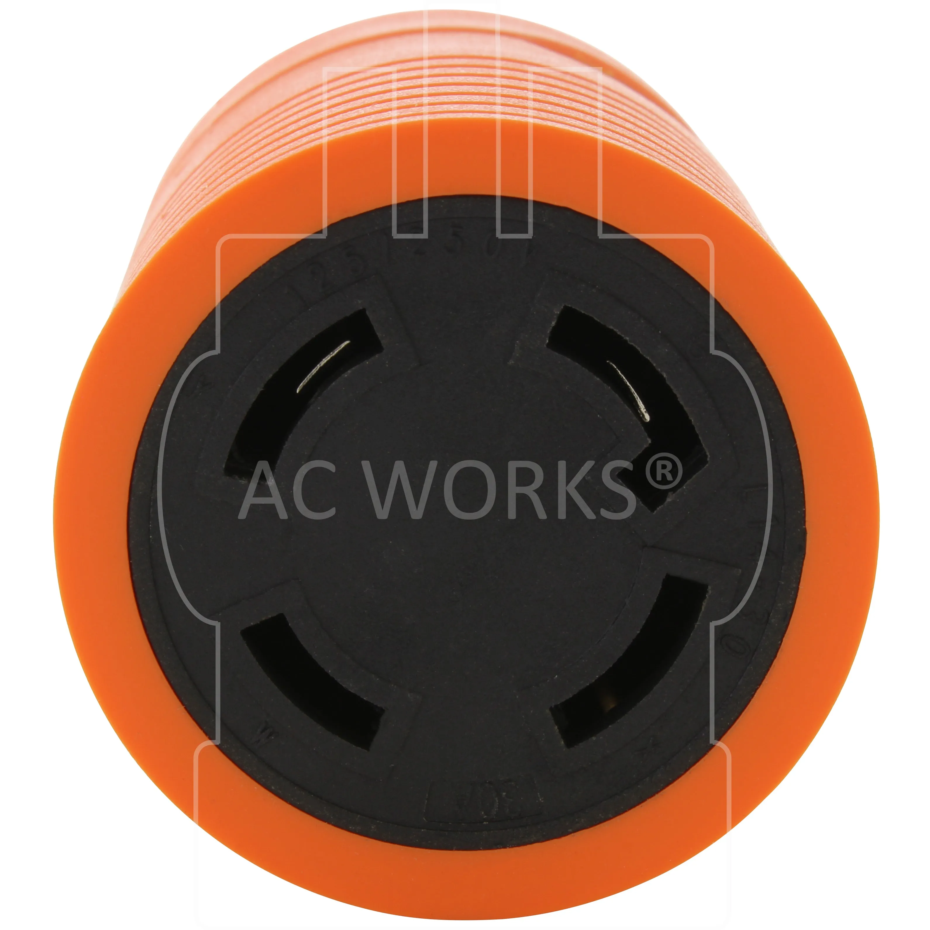 AC WORKS® [ADL630L1430] Locking Adapter L6-30P 30A 250V Locking Plug to 4-Prong 30A L14-30R