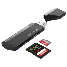 Acasis USB 3.0 Dual Slot Flash Memory Card Adapter for TF SD Micro SD