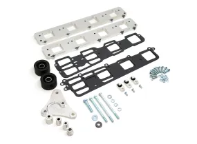 ALUMINUM MOPAR HEMI GEN III HELLCAT SUPERCHARGER TO HEAD ADAPTER PLATES AND IDLER BRACKET KIT W/BOLTS AND GASKETS