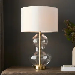 Amos Waist Table Lamp Clear Glass with Shade