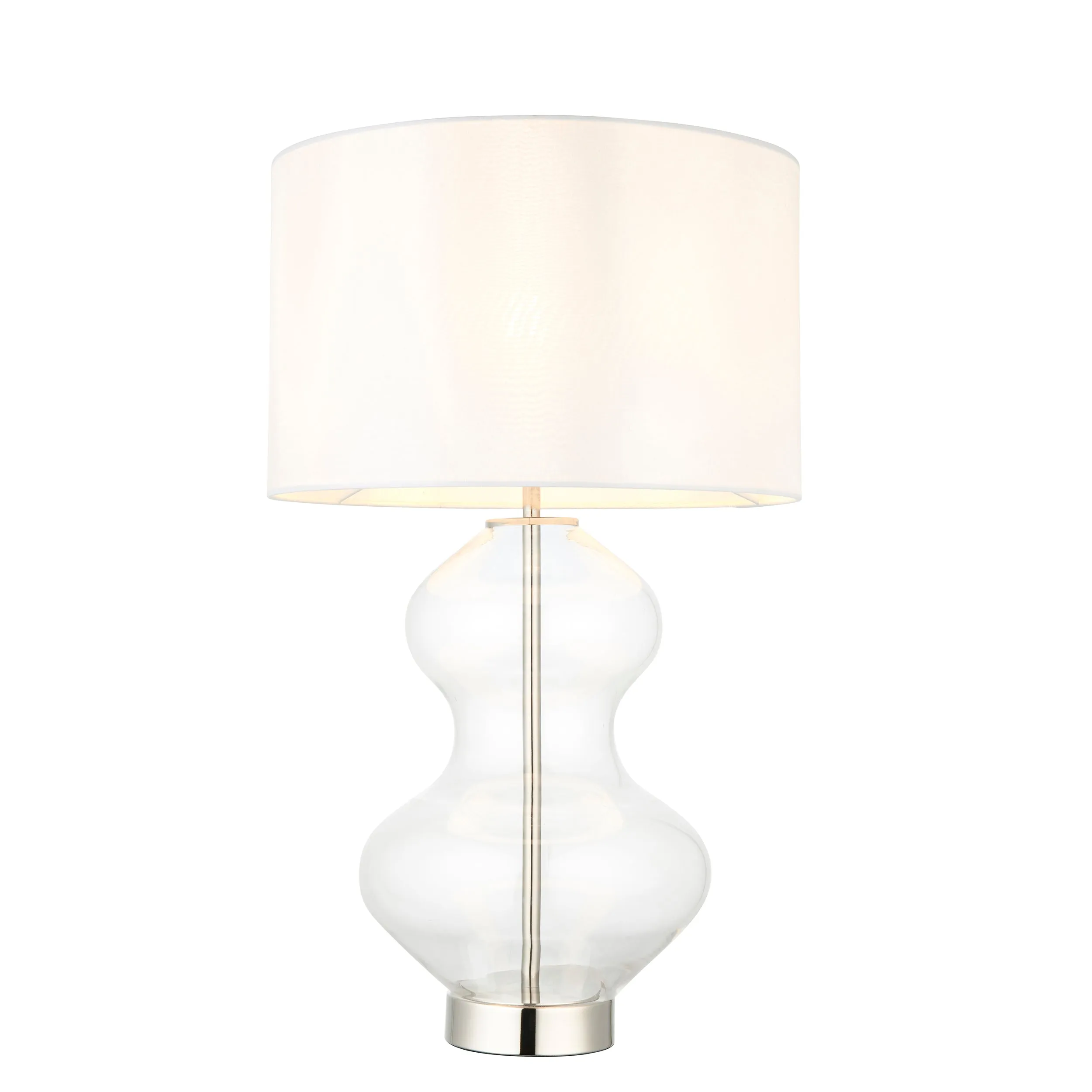 Amos Waist Table Lamp Clear Glass with Shade