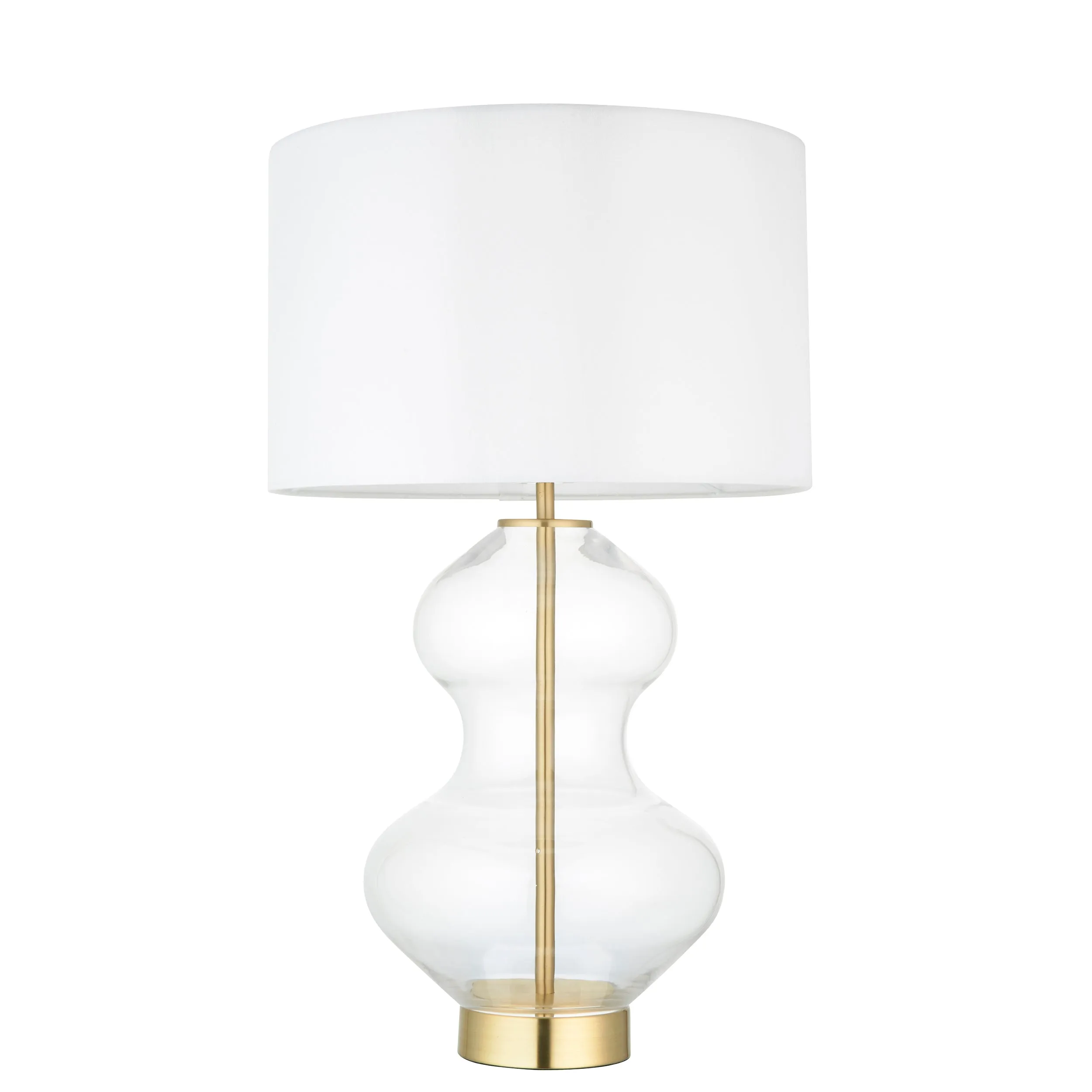 Amos Waist Table Lamp Clear Glass with Shade