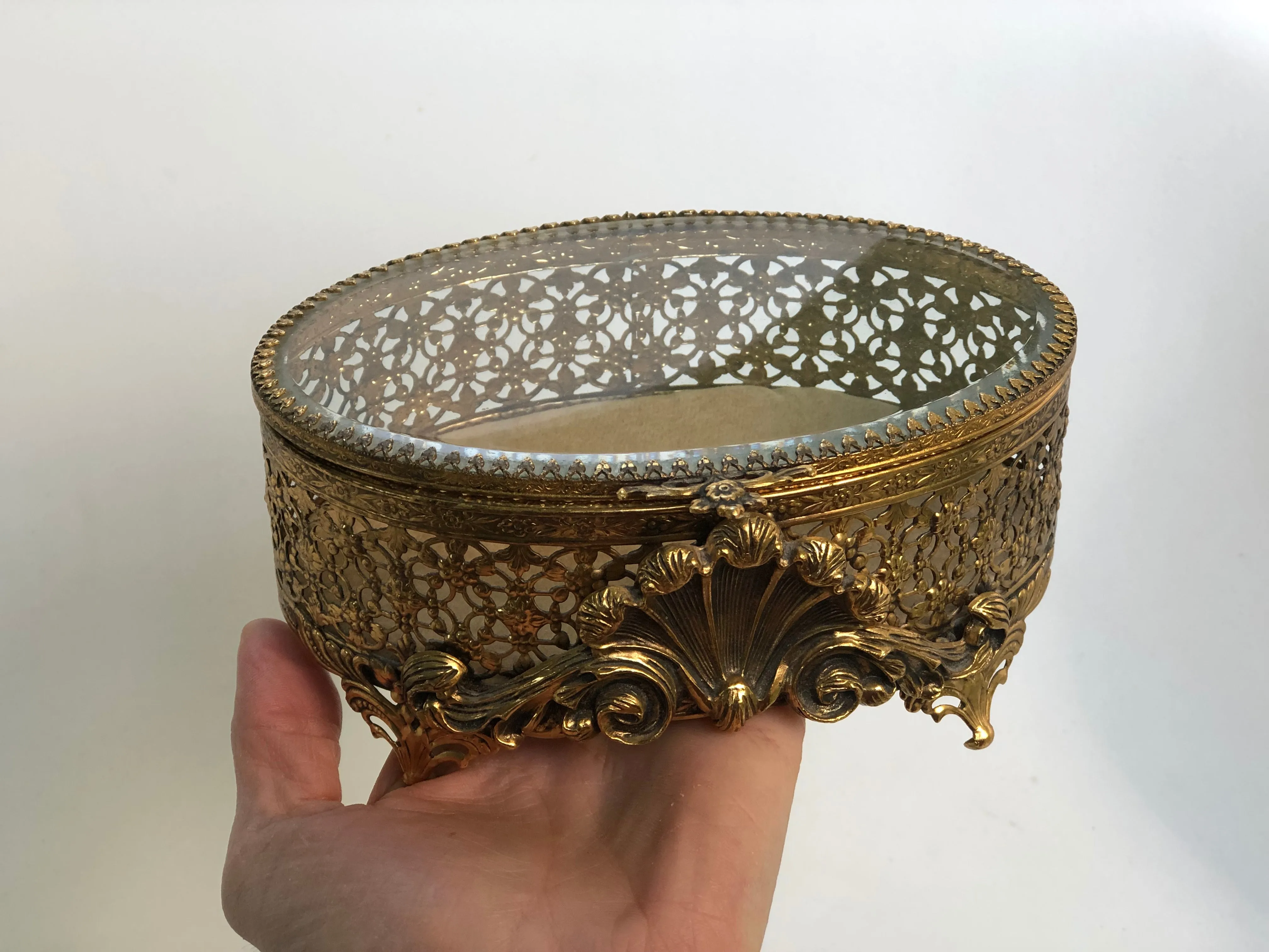 Antique Seashell Stylebuilt Jewelry Box