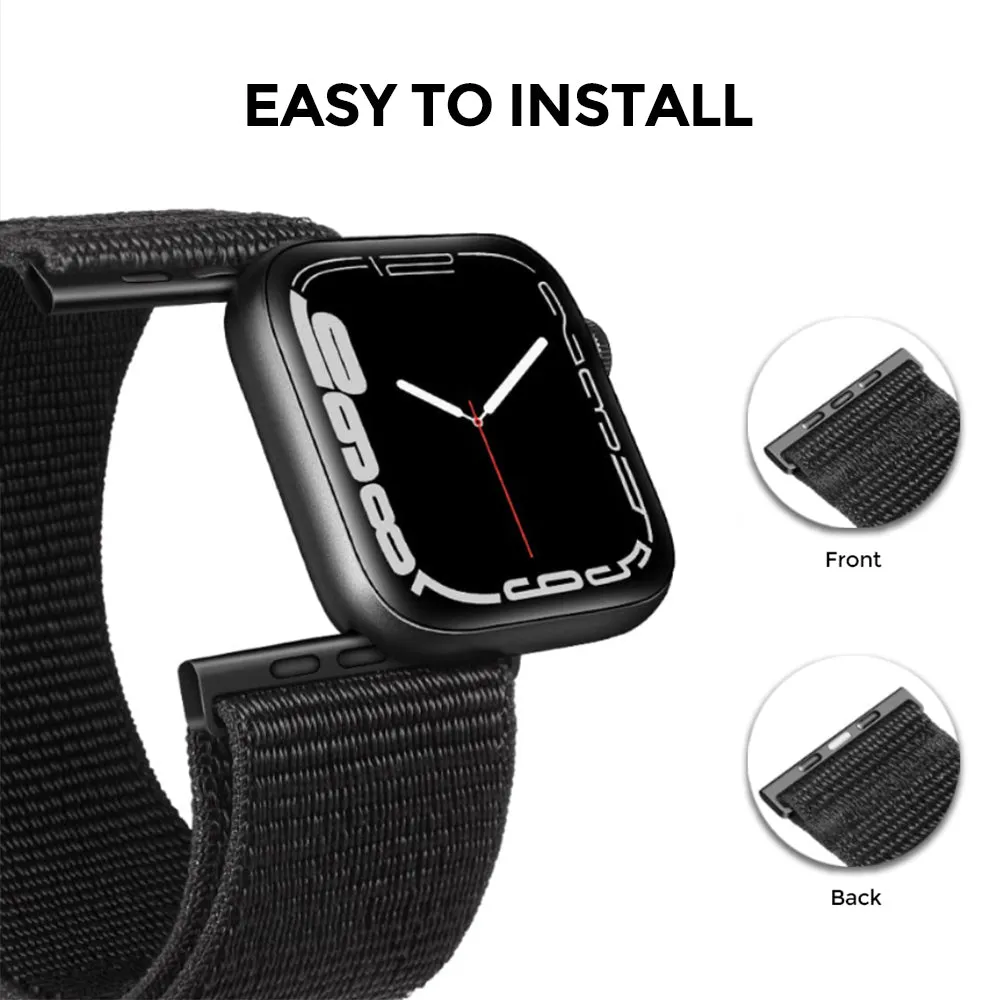 Apple Watch Ultra 49mm / 45mm / 44mm / 42mm | Nylon Sport Watch Band Strap | Seashell