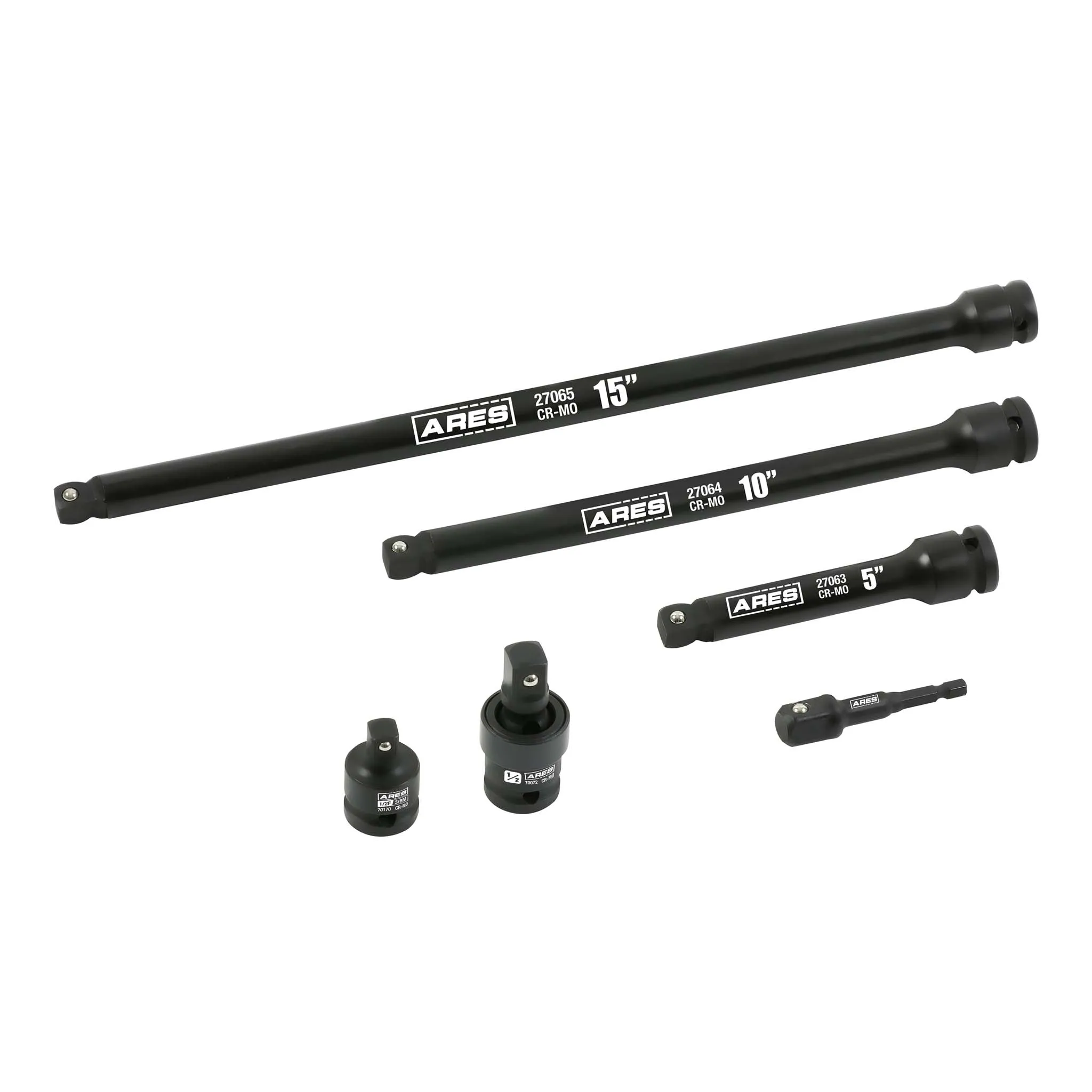 ARES 27073 - 6-Piece 1/2-Inch Drive Impact Socket Accessories Set