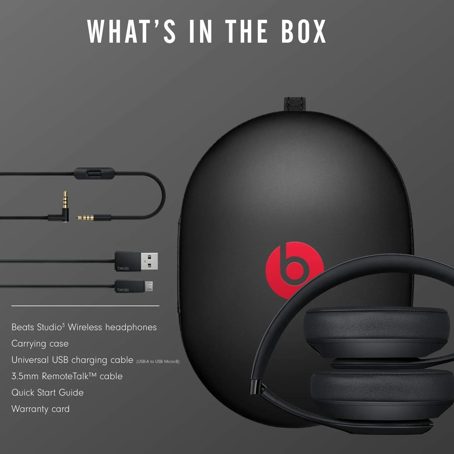 BEATS Solo 3 Wireless Bluetooth Headphones - Black