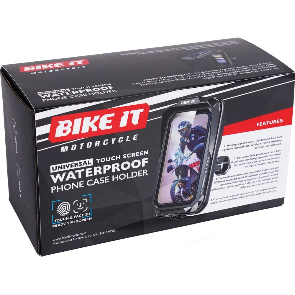 Bike It Universal Touch Screen Waterproof Phone Case Holder