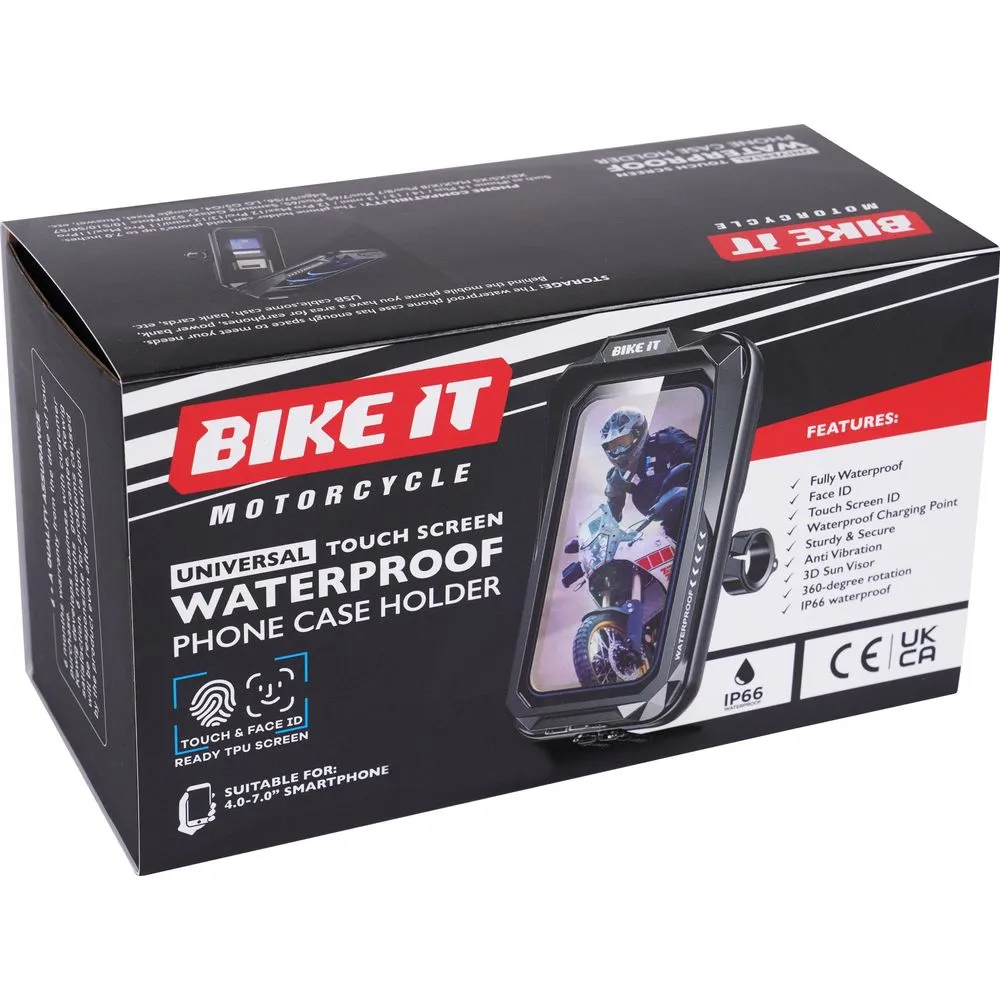 Bike It Universal Touch Screen Waterproof Phone Case Holder