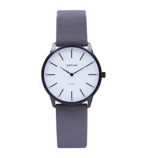 Black & Steel Grey Watch | Solar Classic