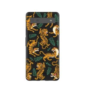 Black Playful Tigers Google Pixel 6a Case