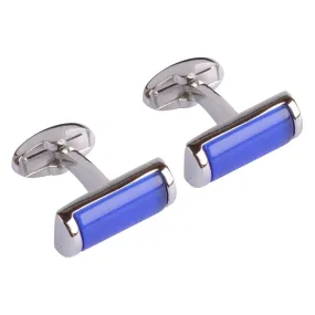 Blue Rectangle Fashion Cufflinks