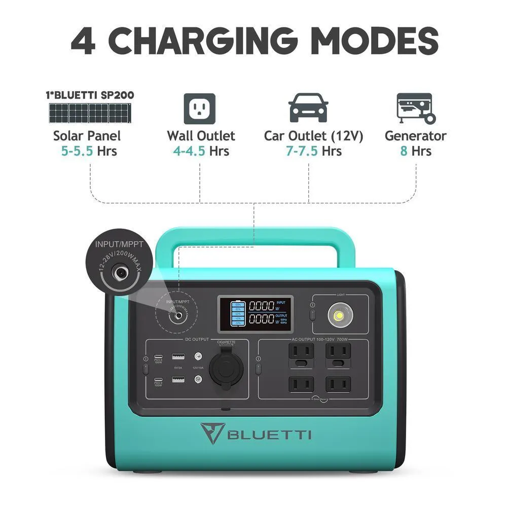 BLUETTI EB70(BLUE) Portable Power Station | 700W/716Wh/LiFePO4