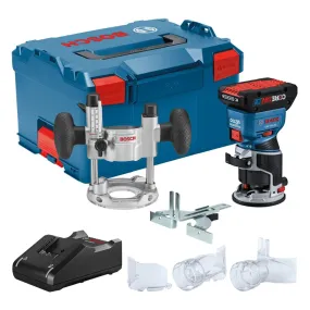 Bosch GKF18V-25PL14 18V Brushless Colt Palm Router Kit with (1) CORE18V 4 Ah Advanced Power Battery and Plunge Base