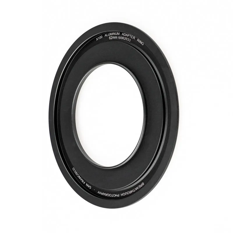 Breakthrough Photography 62mm aluminum adapter ring for square filters