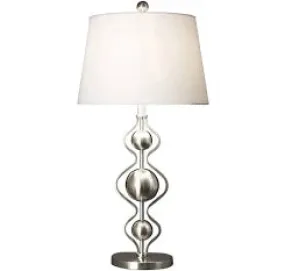 BRUSHED STEEL TABLE LAMP