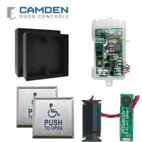 Camden - RFL454-LPA - Wireless Switch Kit w/ Advanced Receiver - Surface Shallow Box - Push Plate Switch & Wall Switch Transmitter