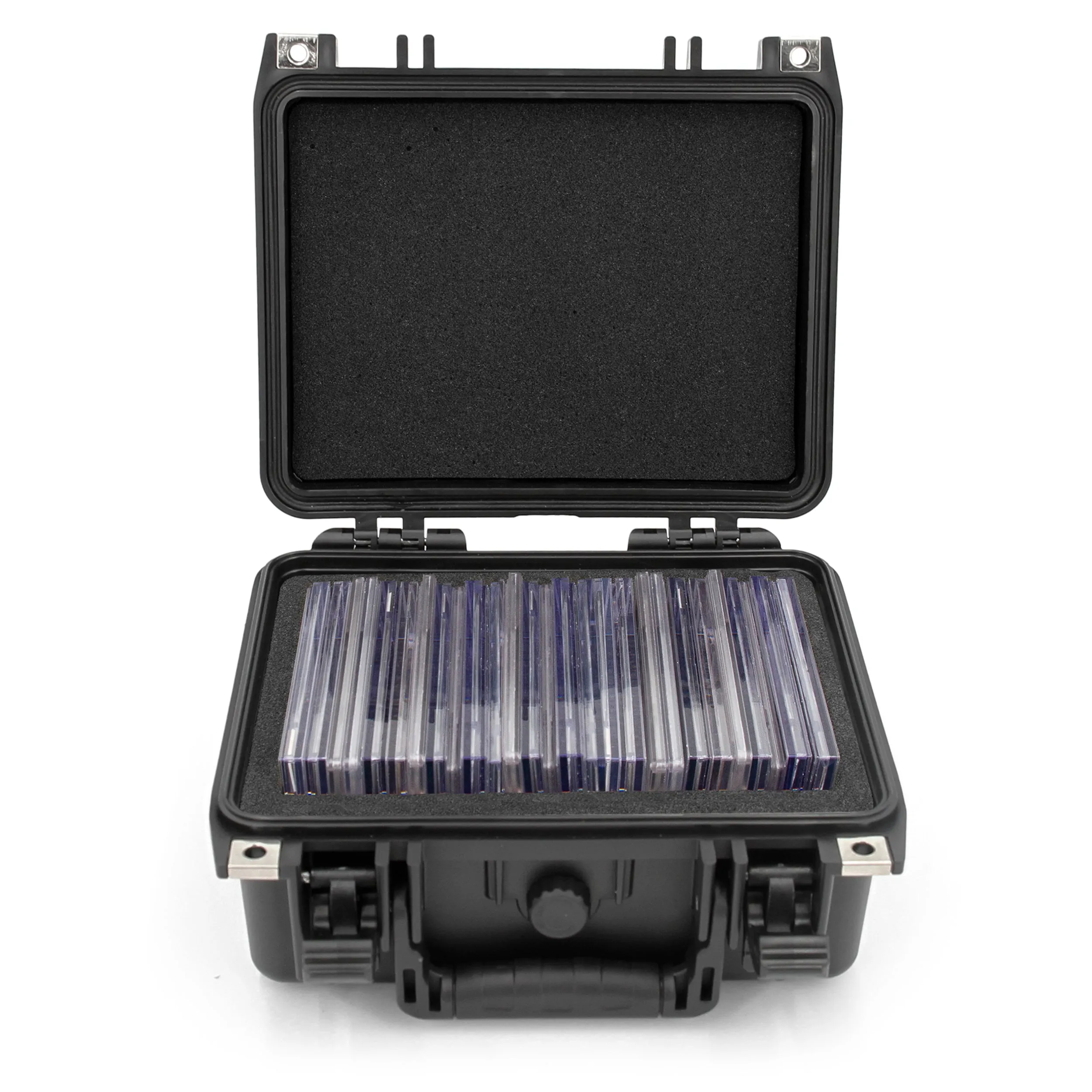 CASEMATIX Graded Card Storage Box Compatible with 22 BGS 35 FGS 29 PSA Graded Sports Cards or 100  Sleeve Top Loaders, Waterproof Graded Card Case