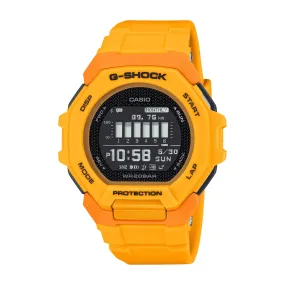 Casio G Shock G Squad Digital Bluetooth Training Worldtime 200M Water Resistant Yellow Case And Resin Band GBD300-9D