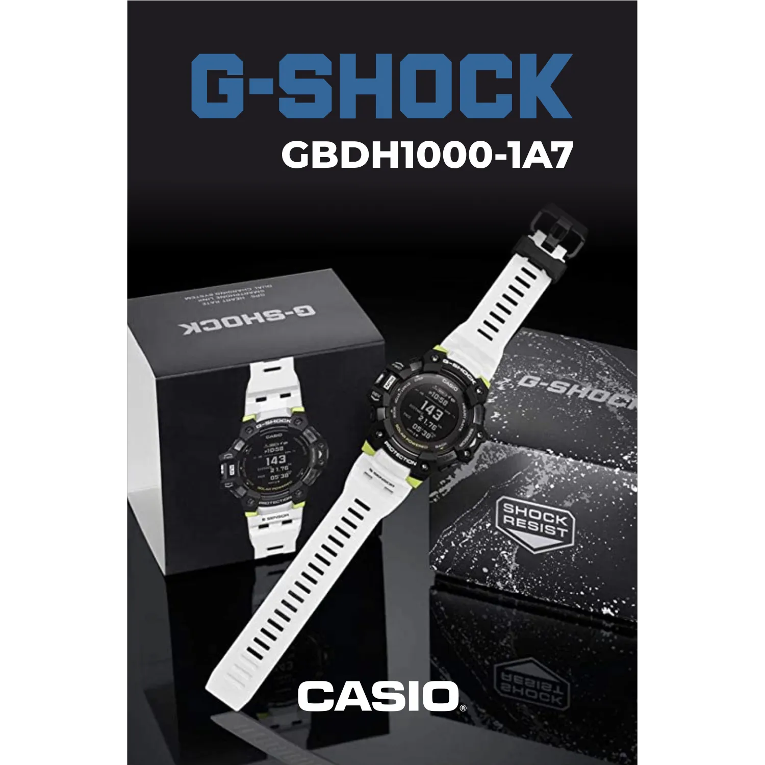 Casio GBDH1000-1A7 G-Shock Men's Watch, 63mm Resin/Stainless Steel