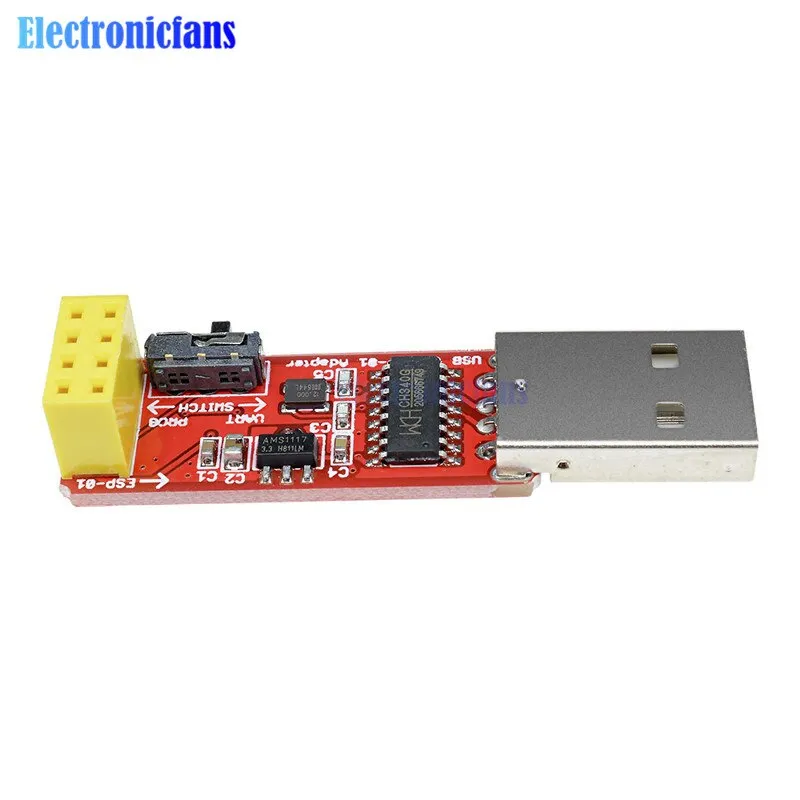 CH340 USB to ESP8266 Serial ESP-01 ESP-01S ESP01 ESP01S Wireless Wifi Developent Board Module for Arduino Programmer Adapter