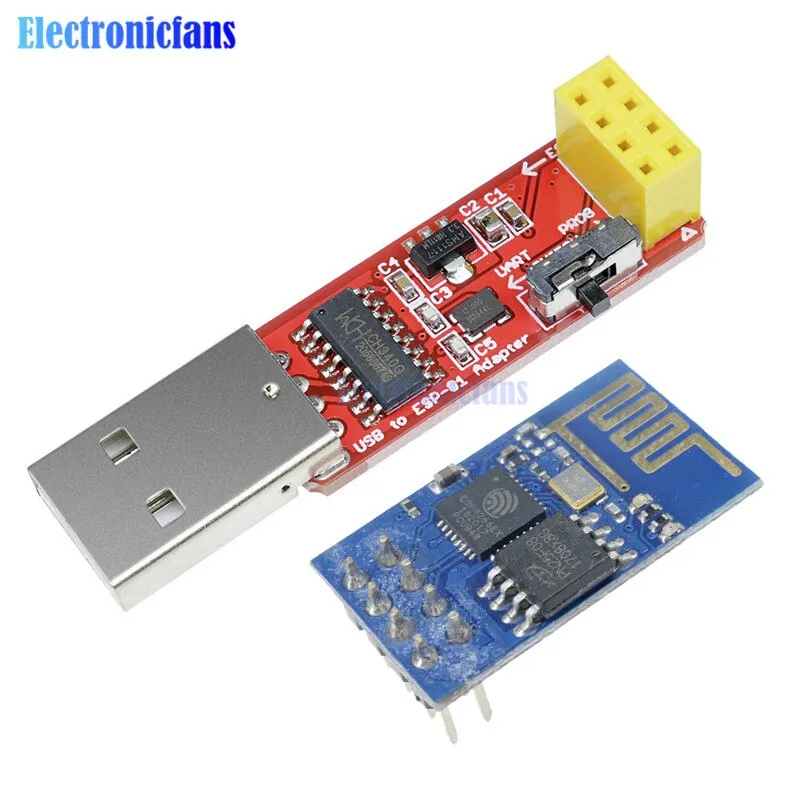 CH340 USB to ESP8266 Serial ESP-01 ESP-01S ESP01 ESP01S Wireless Wifi Developent Board Module for Arduino Programmer Adapter