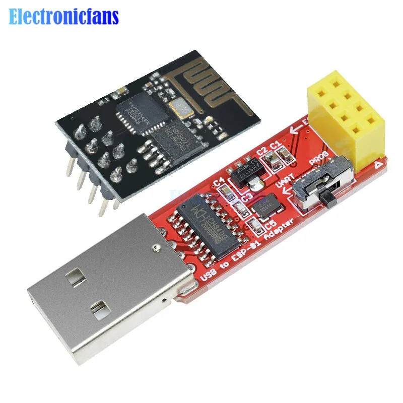 CH340 USB to ESP8266 Serial ESP-01 ESP-01S ESP01 ESP01S Wireless Wifi Developent Board Module for Arduino Programmer Adapter