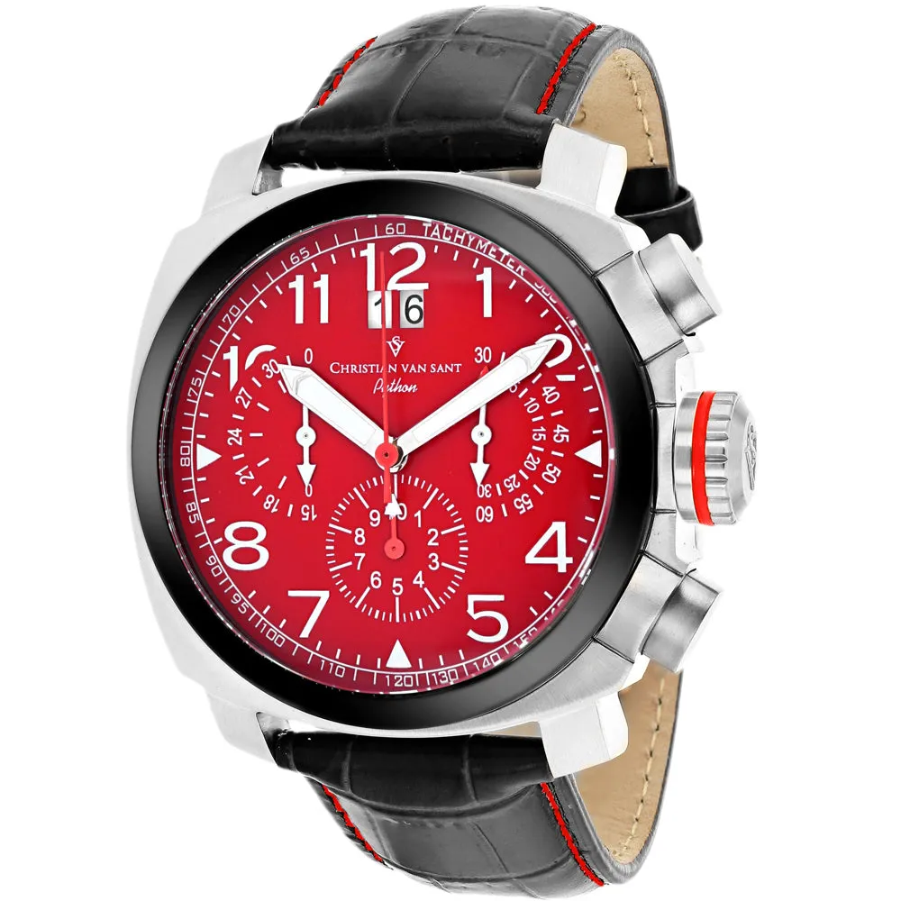 Christian Van Sant Men's Grand Python Red Dial Watch - CV3AU9 by Balec Group