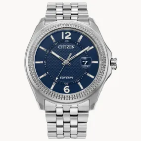 CITIZEN MEN ECO WR100 SS BRAC BLU AW1740-54L