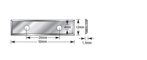 CNC Insert Knife | 50 x 12 x 1.5mm | HRK-50 | 738685375501