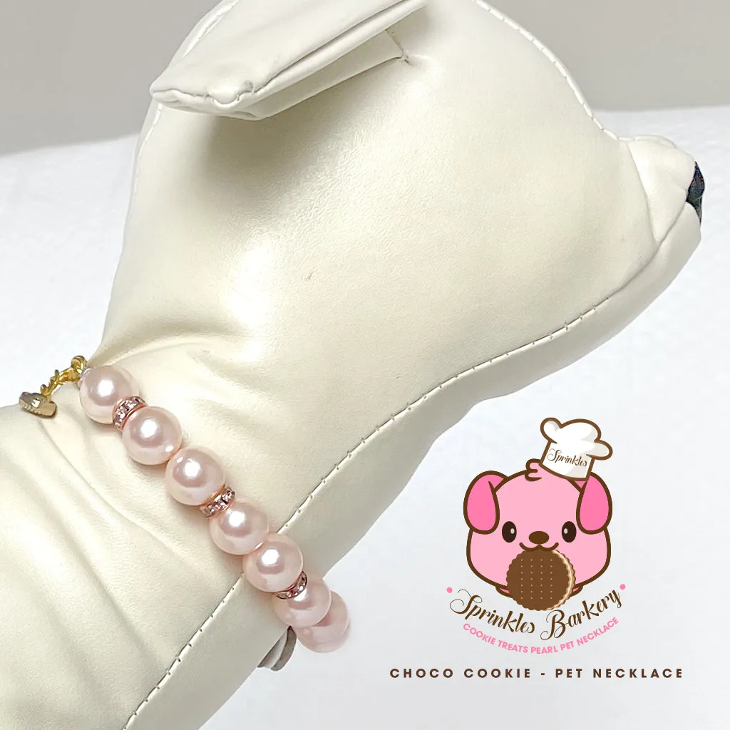 Cookie Treat Luxury Pearl Pet Necklace Fancy Dog Jewelry