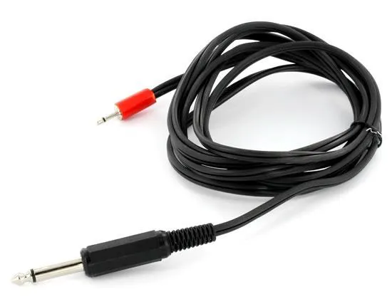 Cosmetic Tattoo Machine Power Cable — 2.5mm & 1/4" Jack Mono Plugs