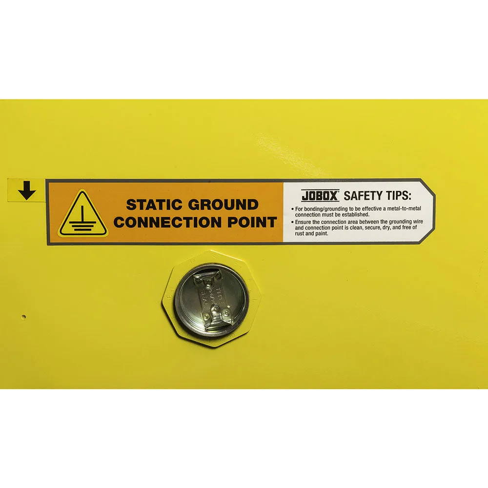 Crescent Jobox 1-758640 60 Gallon Flammable Manual Close Safety Cabinet - Yellow