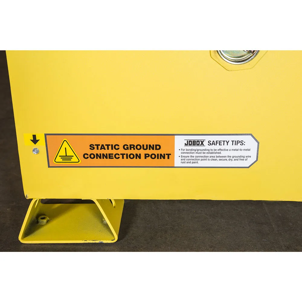 Crescent Jobox 1-758640 60 Gallon Flammable Manual Close Safety Cabinet - Yellow