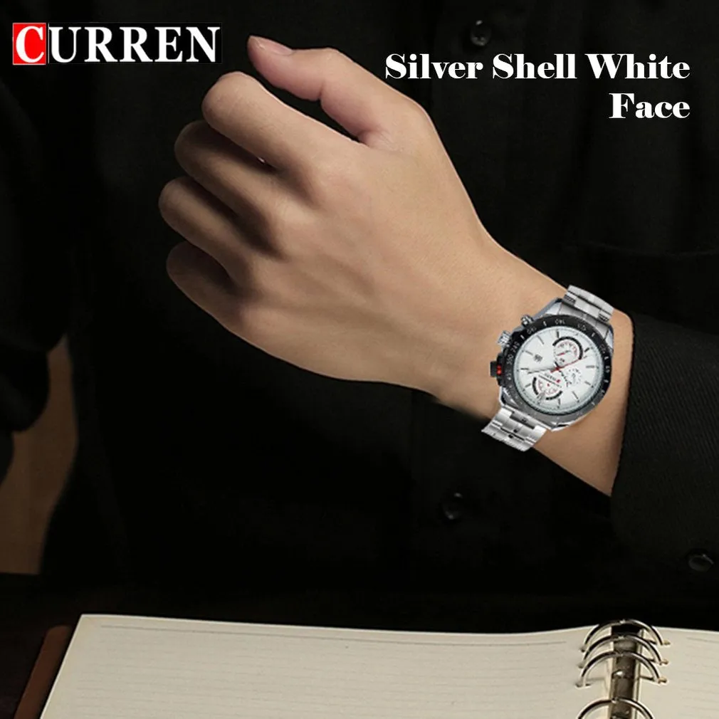 Curren Steel Chronograph sports quartz watch